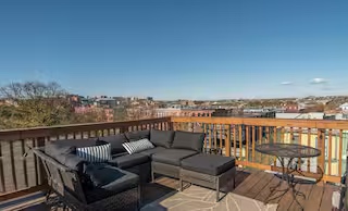 Rooftop deck overlooking Baltimore