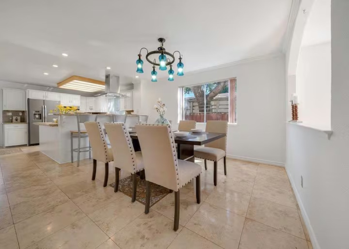 Dining area beside the open kitchen